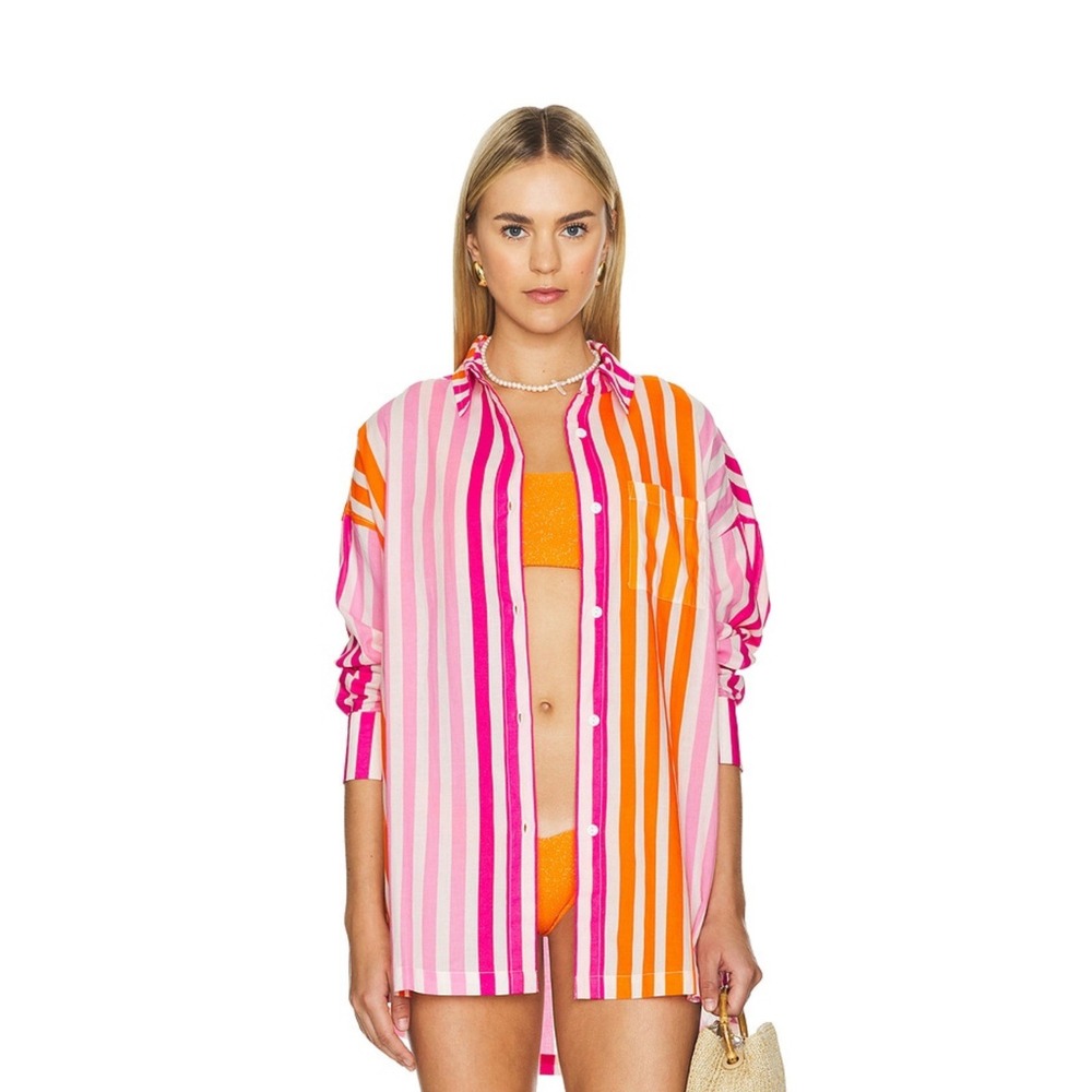 Beach Riot Alexa top in sunset stripes Size L/XL Revolve Beach Resort Cover Up